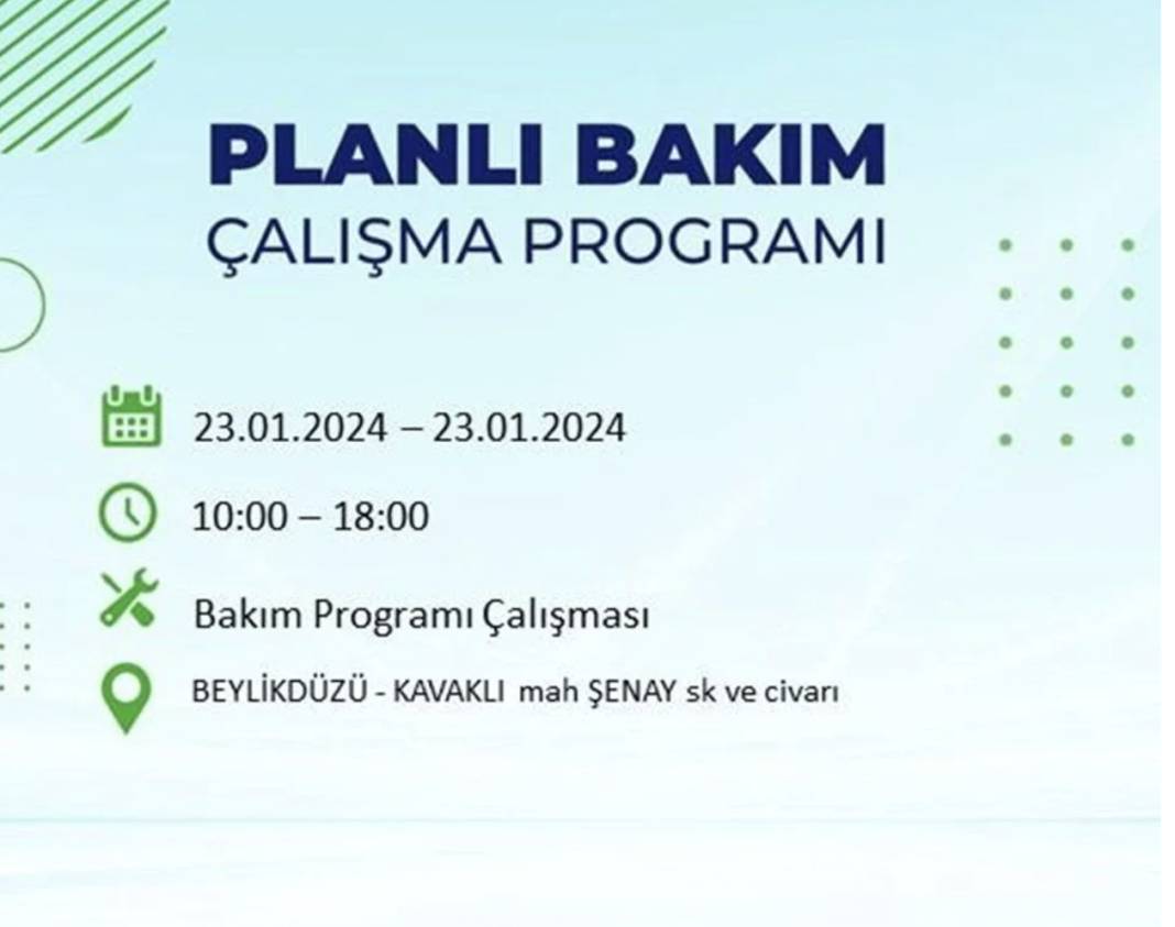 İstanbul karanlığa gömülecek! 22 ilçede saatlerce elektrik gelmeyecek! Hangi ilçelerde elektrik kesintisi var? 23